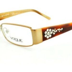 VOGUE Women's Eyewear Frames Gold & Tortoise Floral Rect. VO 3691B 50-15-135